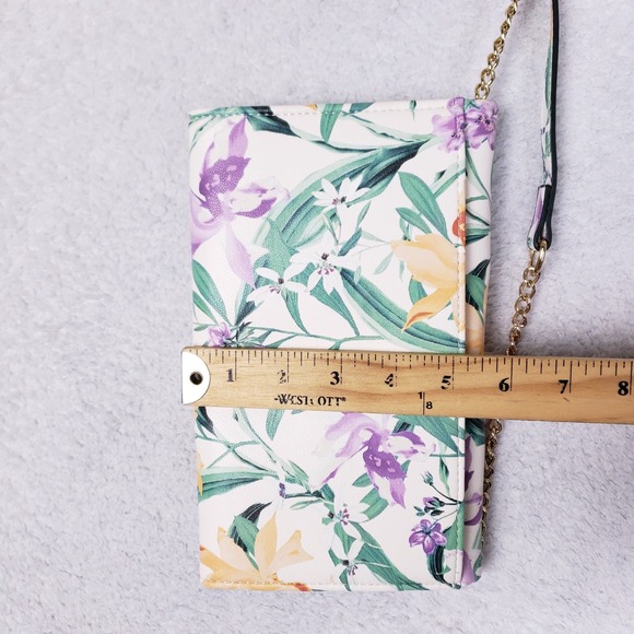 INC Averry Floral Crossbody Wallet on Chain Plia Garden White Purse One Size - Picture 11 of 11
